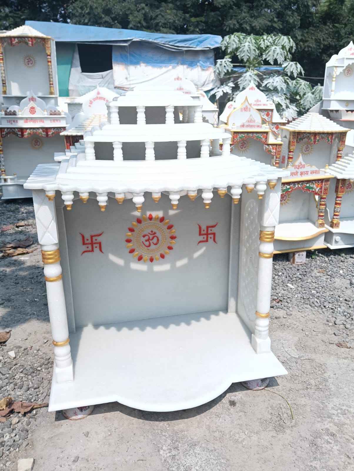 LED Mandir with Bell Design